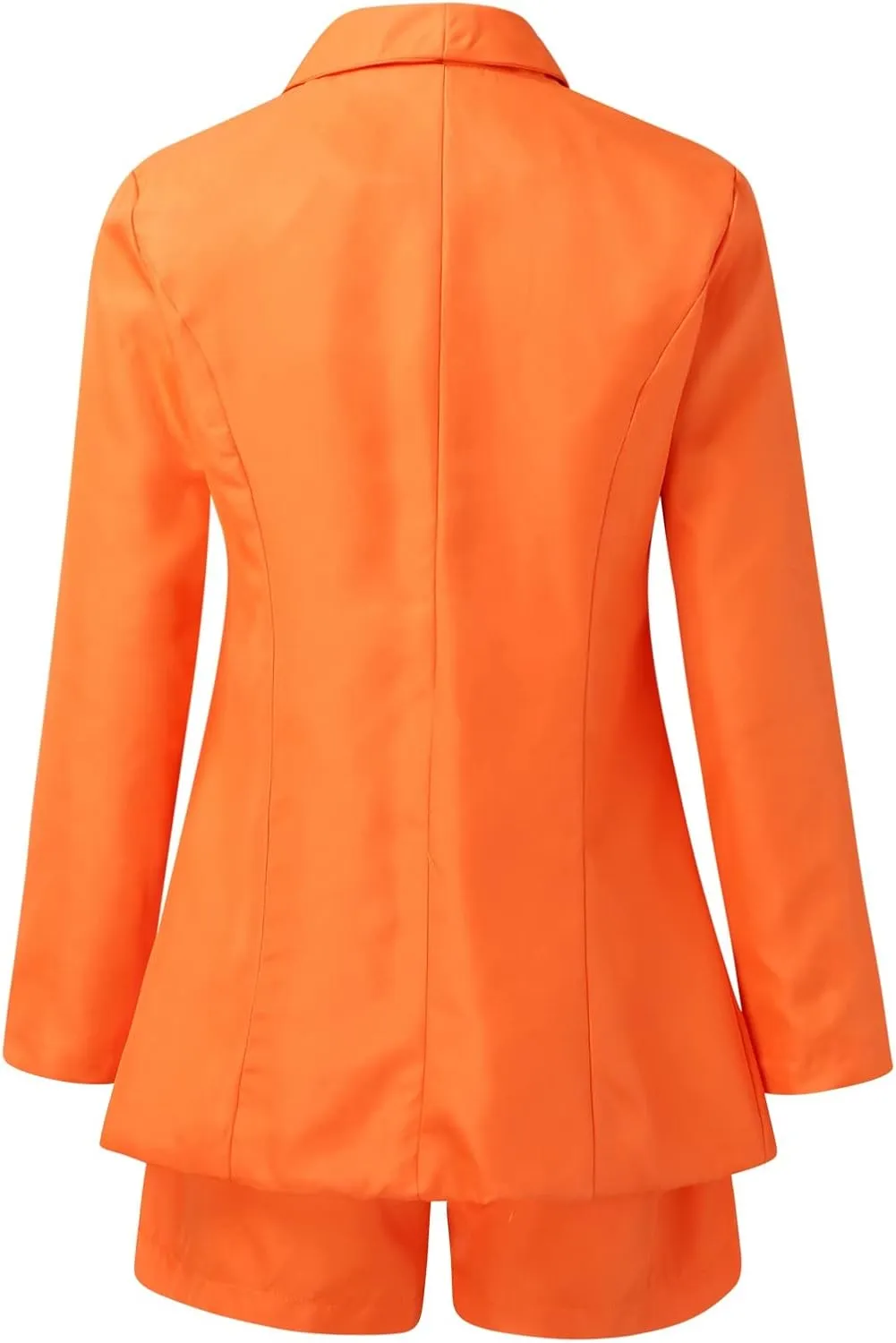 3 Piece Blazer Sets for Women Open Front Button Blazer   Crop Tops   Shorts Bottoms with Belt Business Suit Sets