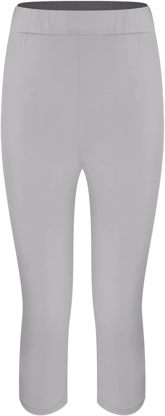 aihihe Women's Capri Leggings High Waist Workout Yoga Pants 3/4 Length Summer Casual Beach Pants Soft Comfy Cropped Trousers