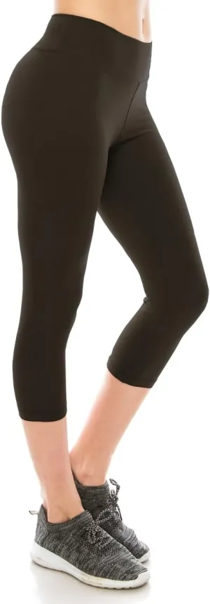ALWAYS Women's Super Soft Capri Leggings - High Waisted Casual Yoga Pants