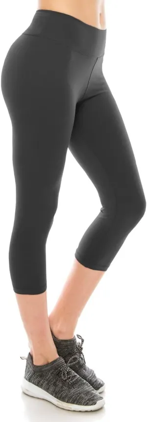 ALWAYS Women's Super Soft Capri Leggings - High Waisted Casual Yoga Pants