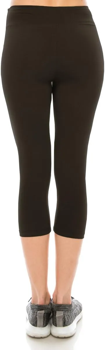 ALWAYS Women's Super Soft Capri Leggings - High Waisted Casual Yoga Pants
