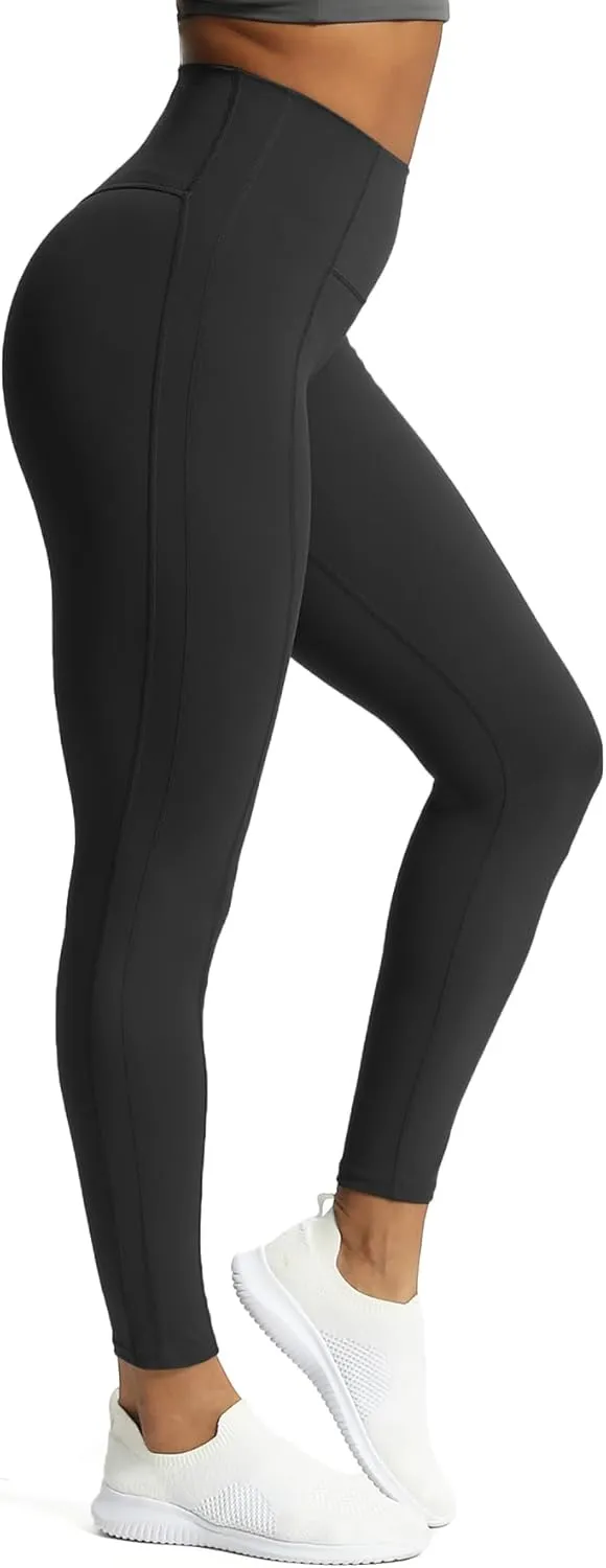 Aoxjox High Waisted Workout Leggings for Women GEO Compression Tummy Control Gym Buttery Soft Yoga Pants 27"