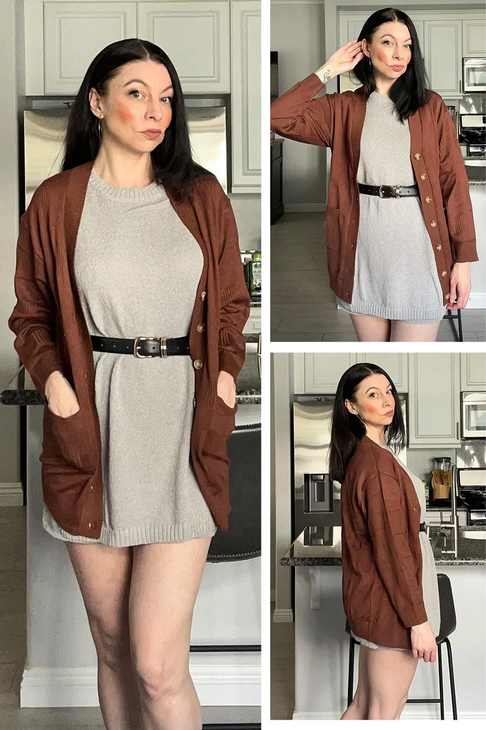 Arach&Cloz Women's Lightweight Cardigan Sweater Fashion Long Sleeve Summer Casual Outfits with Pocket Cozy Clouds