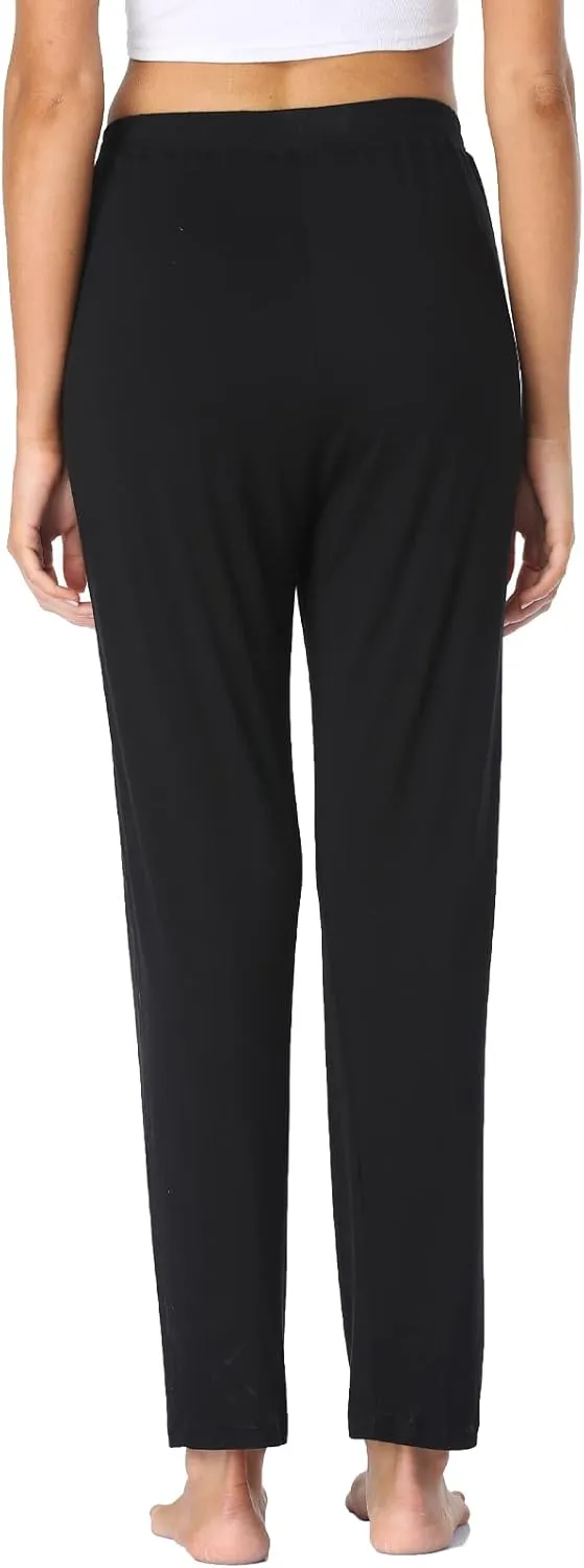 ASIMOON Women's Yoga Pants Soft Comfy Stretch Loose Straight Casual Athletic Pants Running Workout Lounge Pants with Pockets