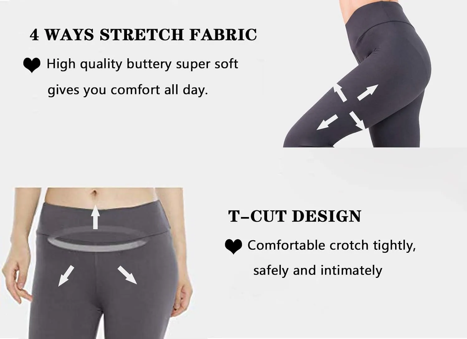 Baihetu High Waist Leggings with Inner Pocket Super Soft Yoga Pants for Women