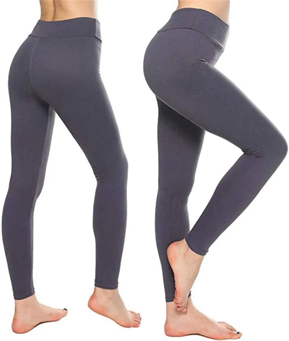 Baihetu High Waist Leggings with Inner Pocket Super Soft Yoga Pants for Women