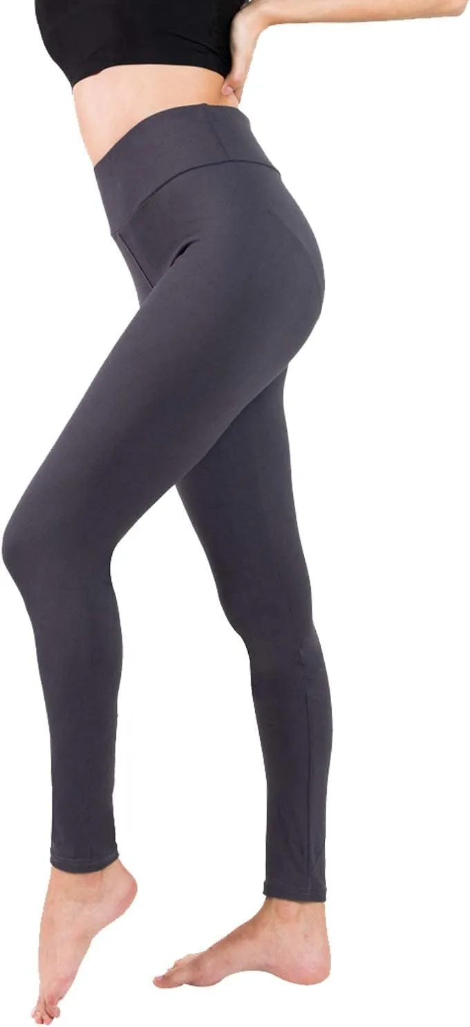 Baihetu High Waist Leggings with Inner Pocket Super Soft Yoga Pants for Women