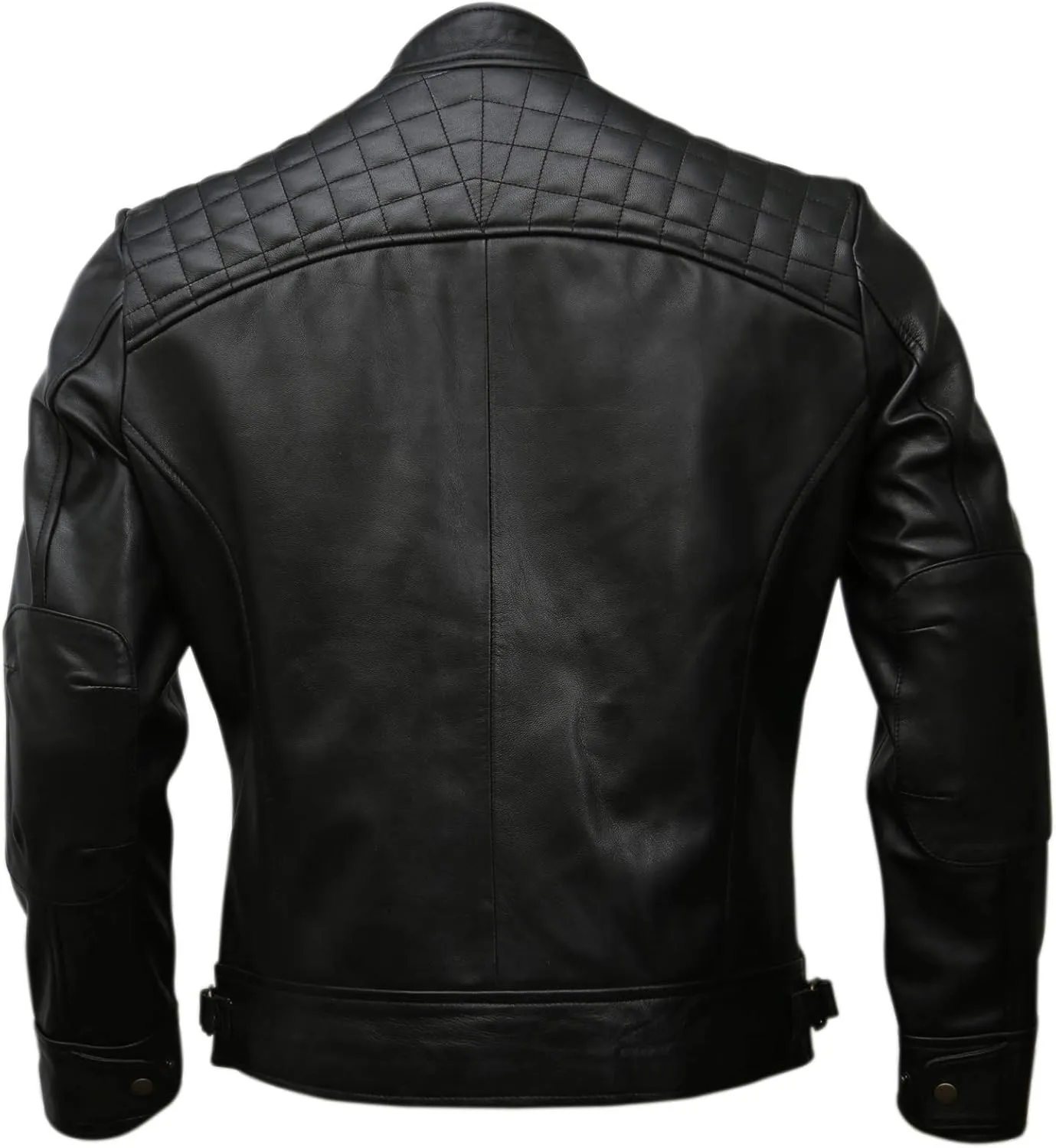 Black Casual Real Leather Jacket for Mens | Genuine Lambskin Motorcycle Biker Jackets