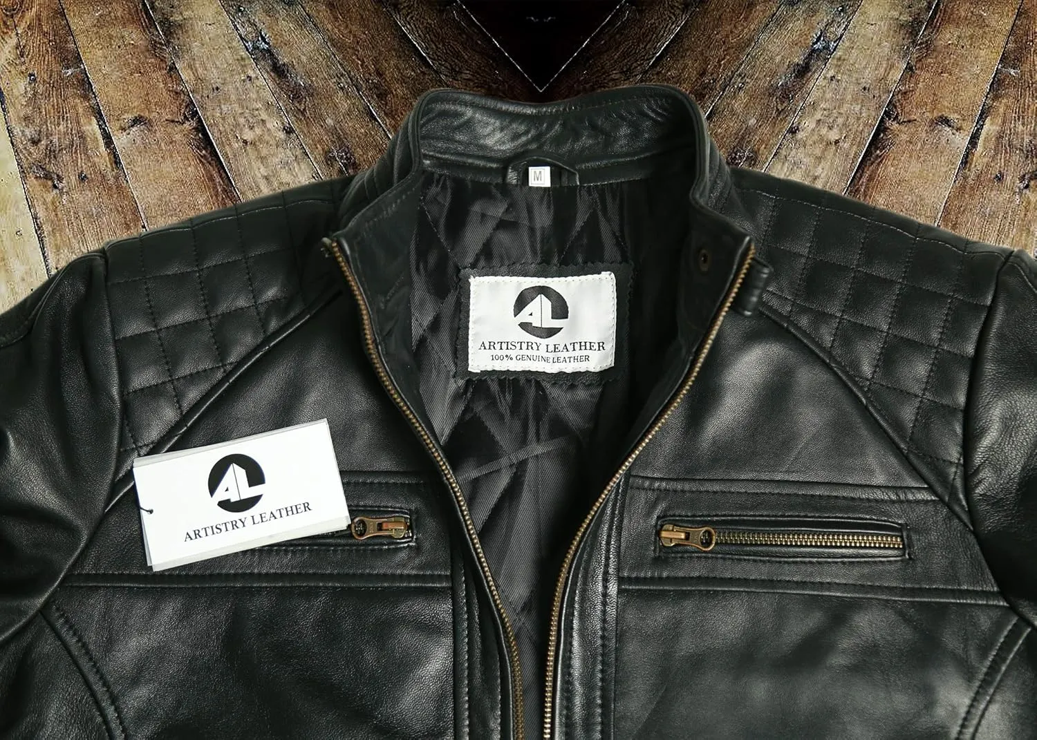 Black Casual Real Leather Jacket for Mens | Genuine Lambskin Motorcycle Biker Jackets