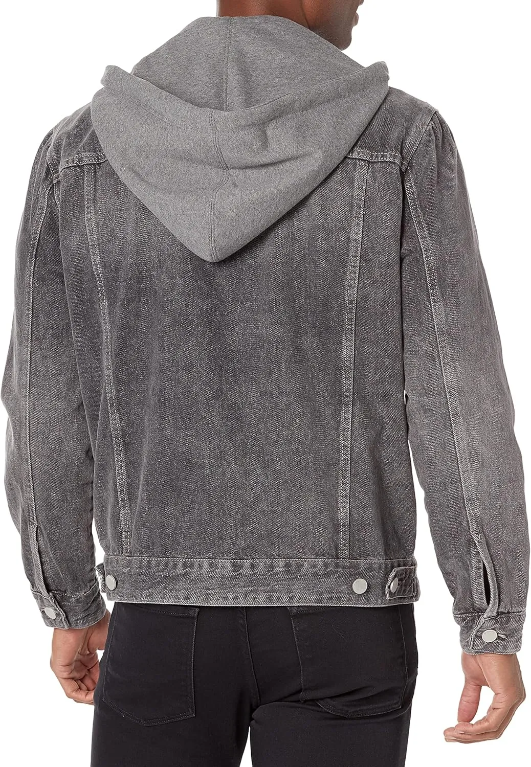 [BLANKNYC] mens Hooded Denim Jacket, Stylish Coat & Designer ClothingJacket