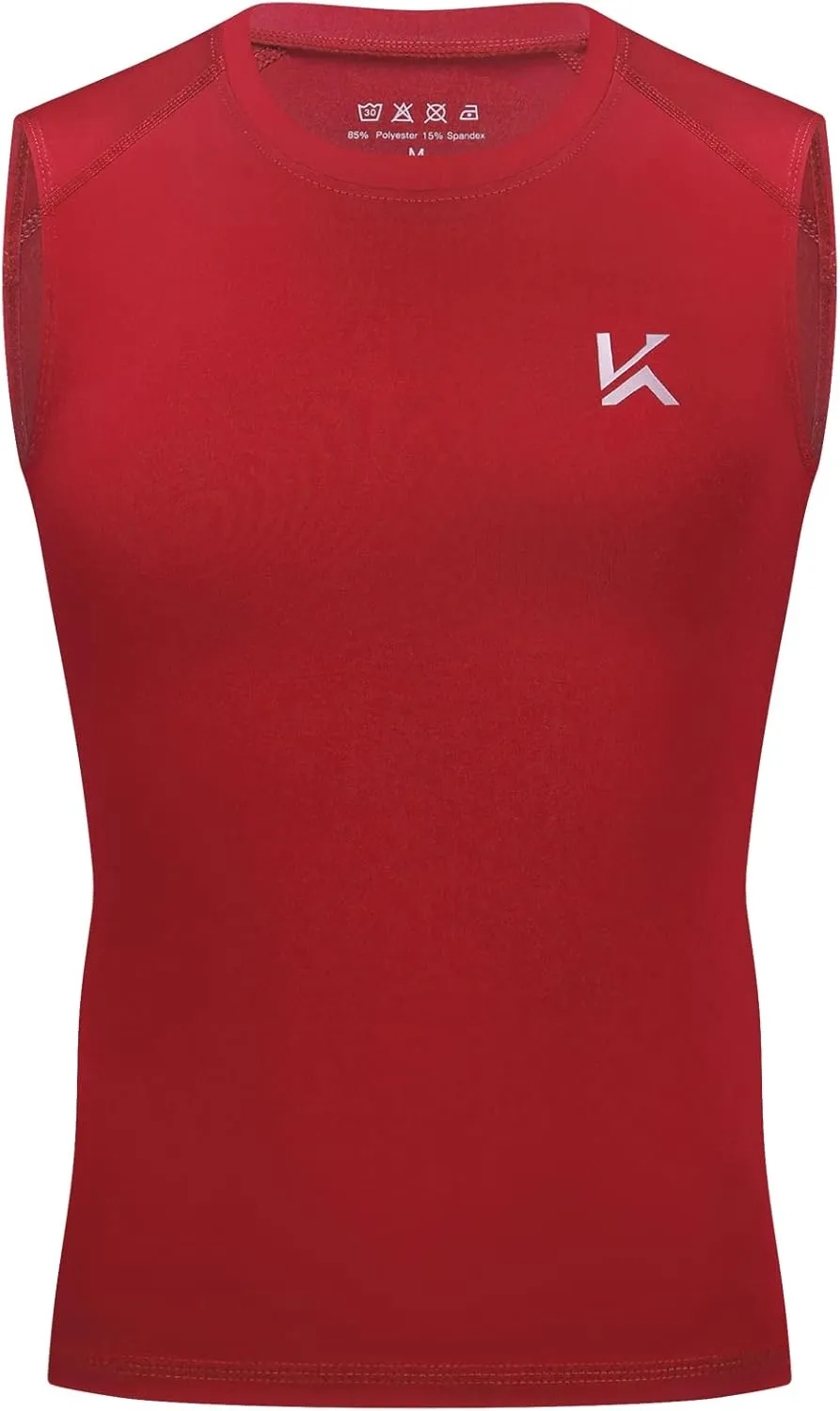 Boys Sleeveless Compression Shirt Qucik Dry Athletic Tank Tops Youth Kids Basketball Football Undershirt Workout