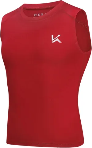 Boys Sleeveless Compression Shirt Qucik Dry Athletic Tank Tops Youth Kids Basketball Football Undershirt Workout