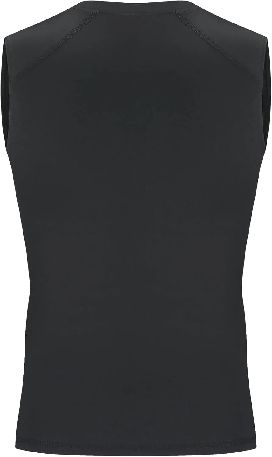 Boys Sleeveless Compression Shirt Qucik Dry Athletic Tank Tops Youth Kids Basketball Football Undershirt Workout