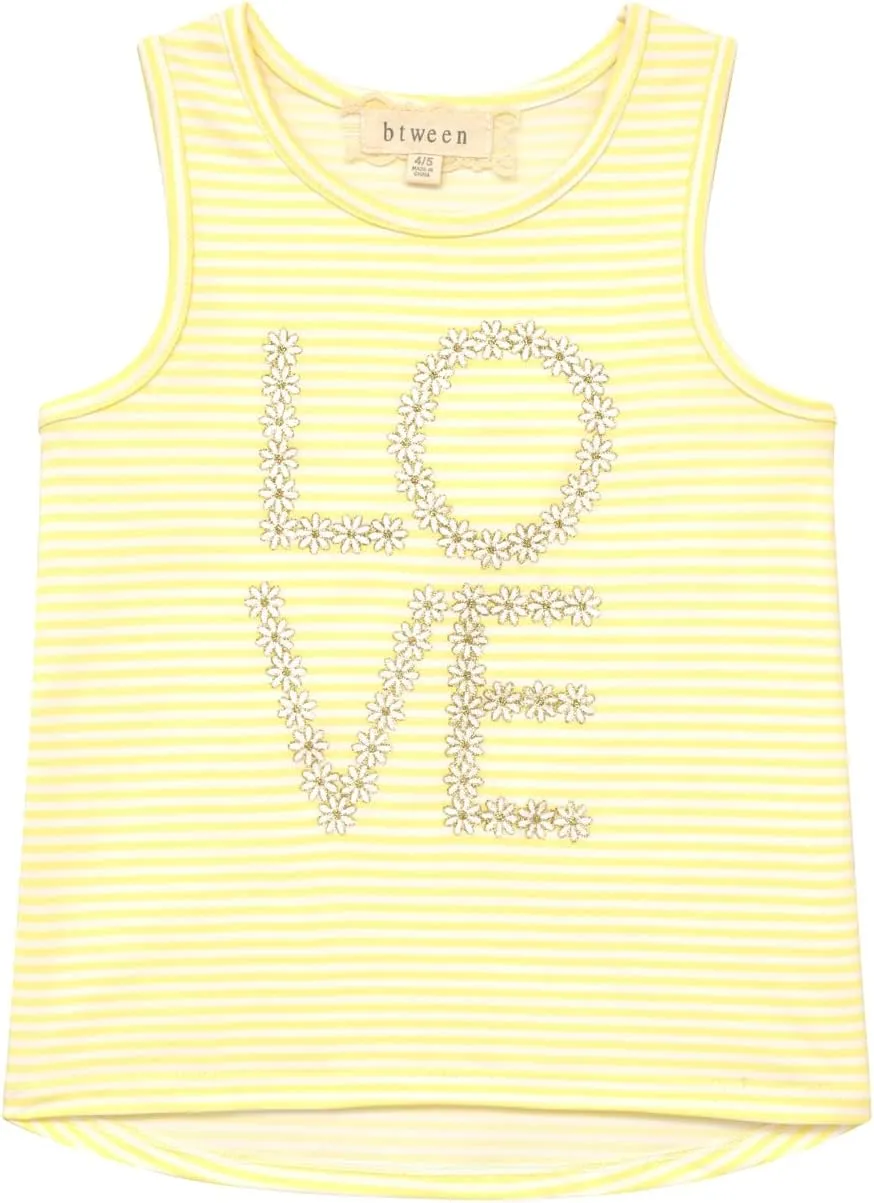 BTween Girls 4 Pack Fashion Summer Tank Top Cotton Blend Clothes Set - Mixed Colors
