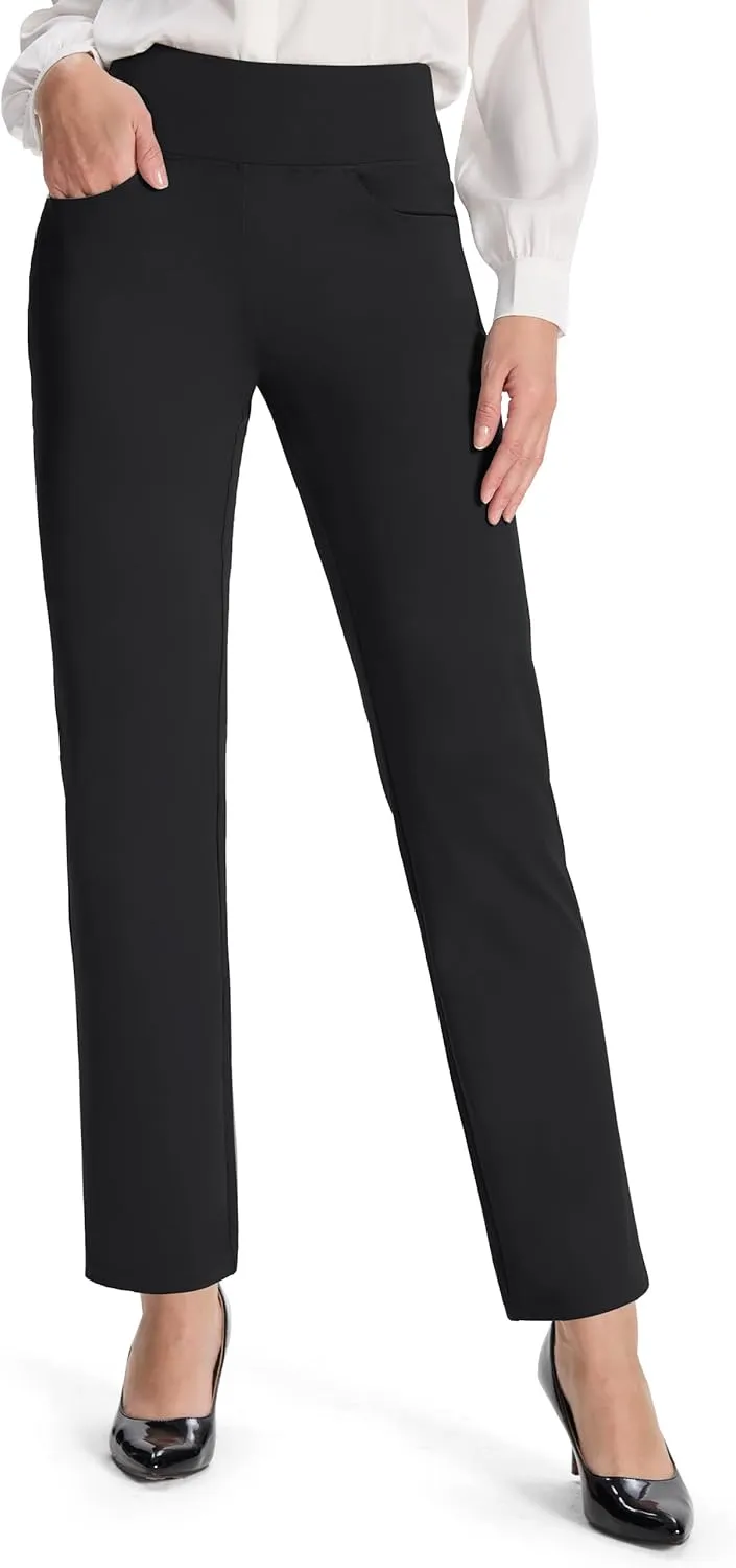 Buttery Soft Women's Bootcut Yoga Pants with 4 Pockets Tummy Control Workout Bootleg Work Pants