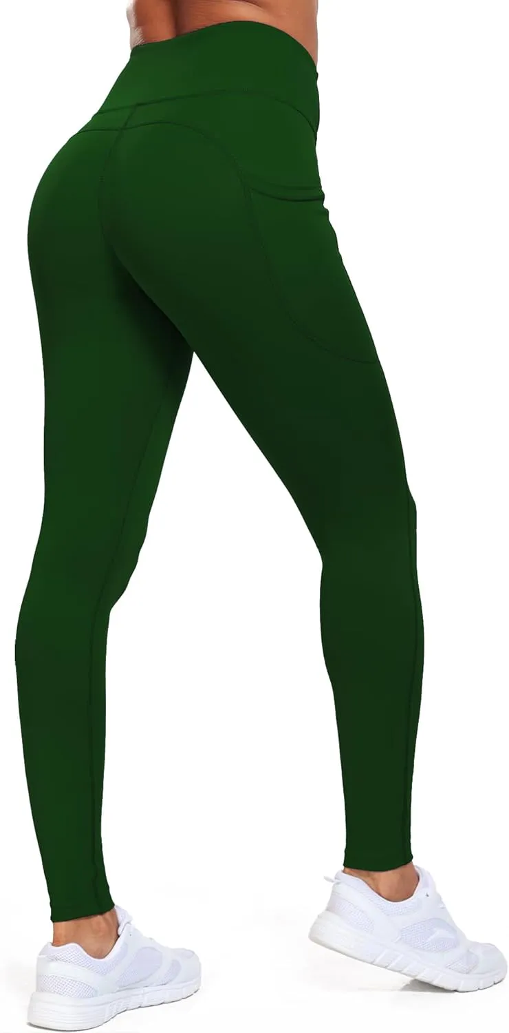 CADMUS Soft Workout Pants for Women High Waisted Ankle Yoga Leggings with Two Pockets