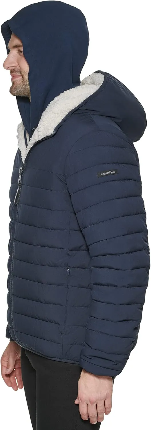 Calvin Klein Men's Mid-weight Sherpa Lined Puffer