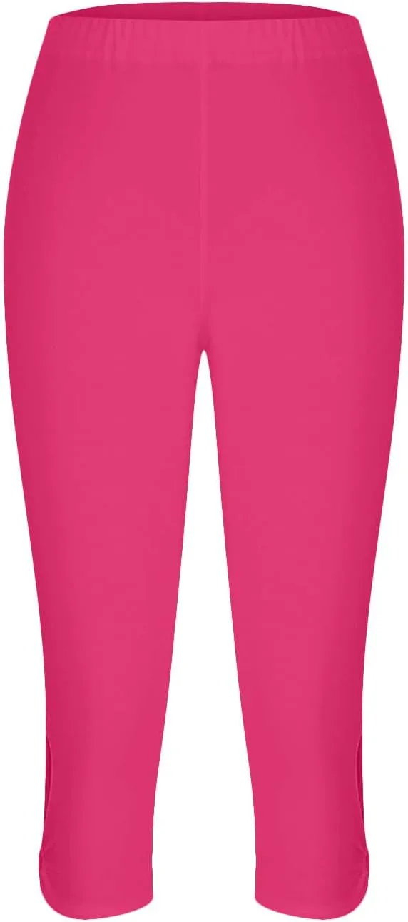 Capri Leggings for Women, Stretch Capri Pants Plus Size Capris 2025 Trendy Summer Capris High Waisted Soft Yoga Pants