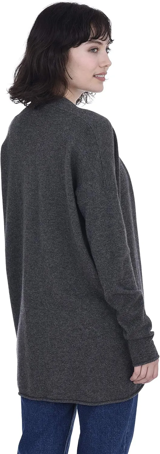 Cashmeren Lightweight Open Front Cardigan 100% Pure Cashmere Long Sleeve Sweater for Women