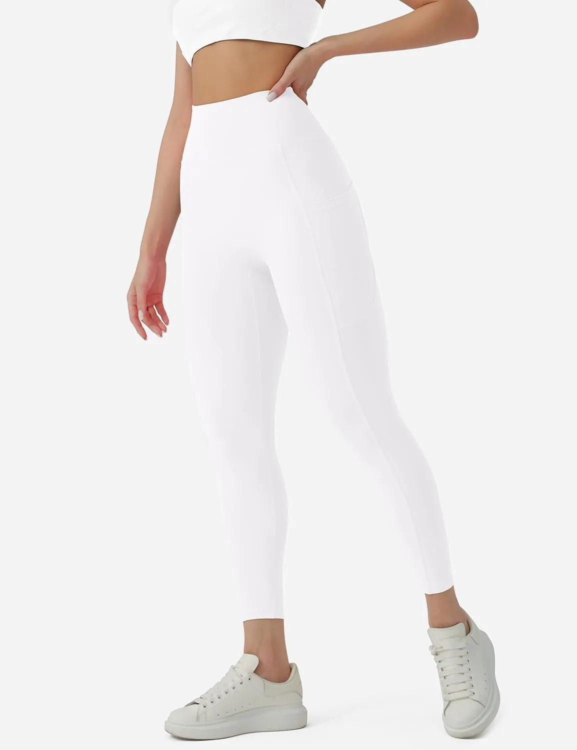 CHARMKING High Waisted Leggings for Women No Front Seam Soft Tummy Control Pants Non See Through Workout Yoga Pants