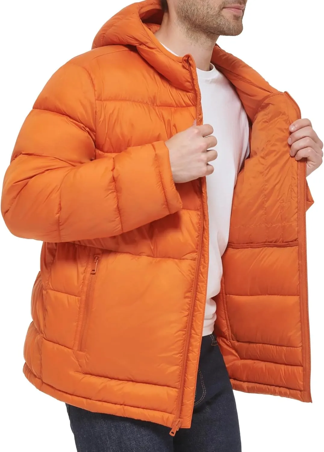 Cole Haan Men's Hooded Nylon Puffer Jacket