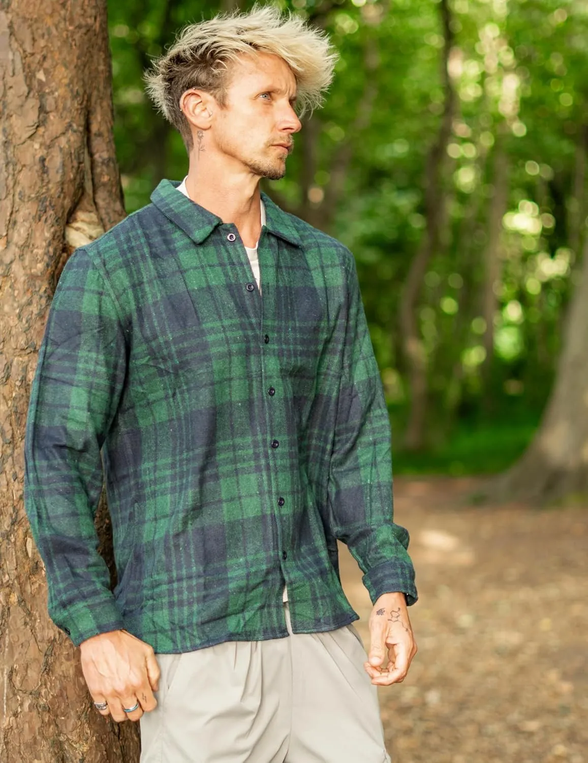 COOFANDY Men's Flannel Shirts Casual Button Down Plaid Shirt Jacket Long Sleeve Fleece Shacket
