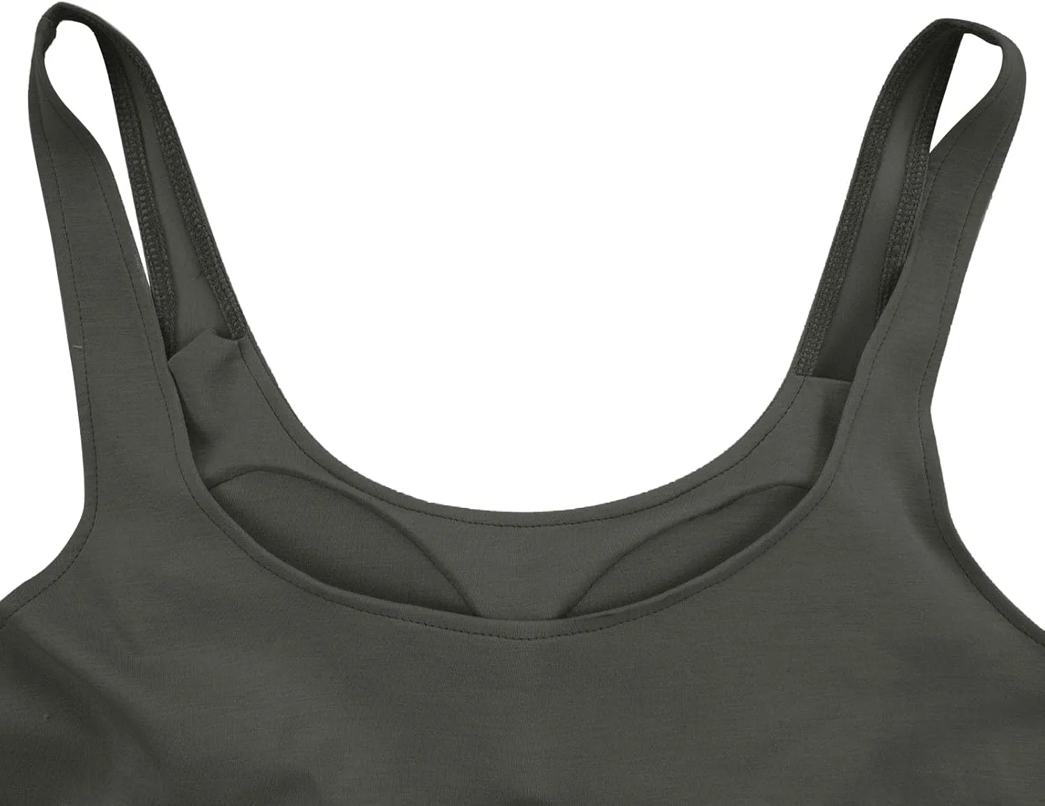 Cotton Tank Top with Built in Bra for Women Adjustable Strap Workout Camisole Yoga Shirts Layer Padded Bra Tank Tops