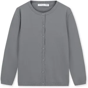 CUNYI Girl's Crewneck Lightweight Button-up Cardigan Cotton Knit Sweater Casual Cute Outerwear