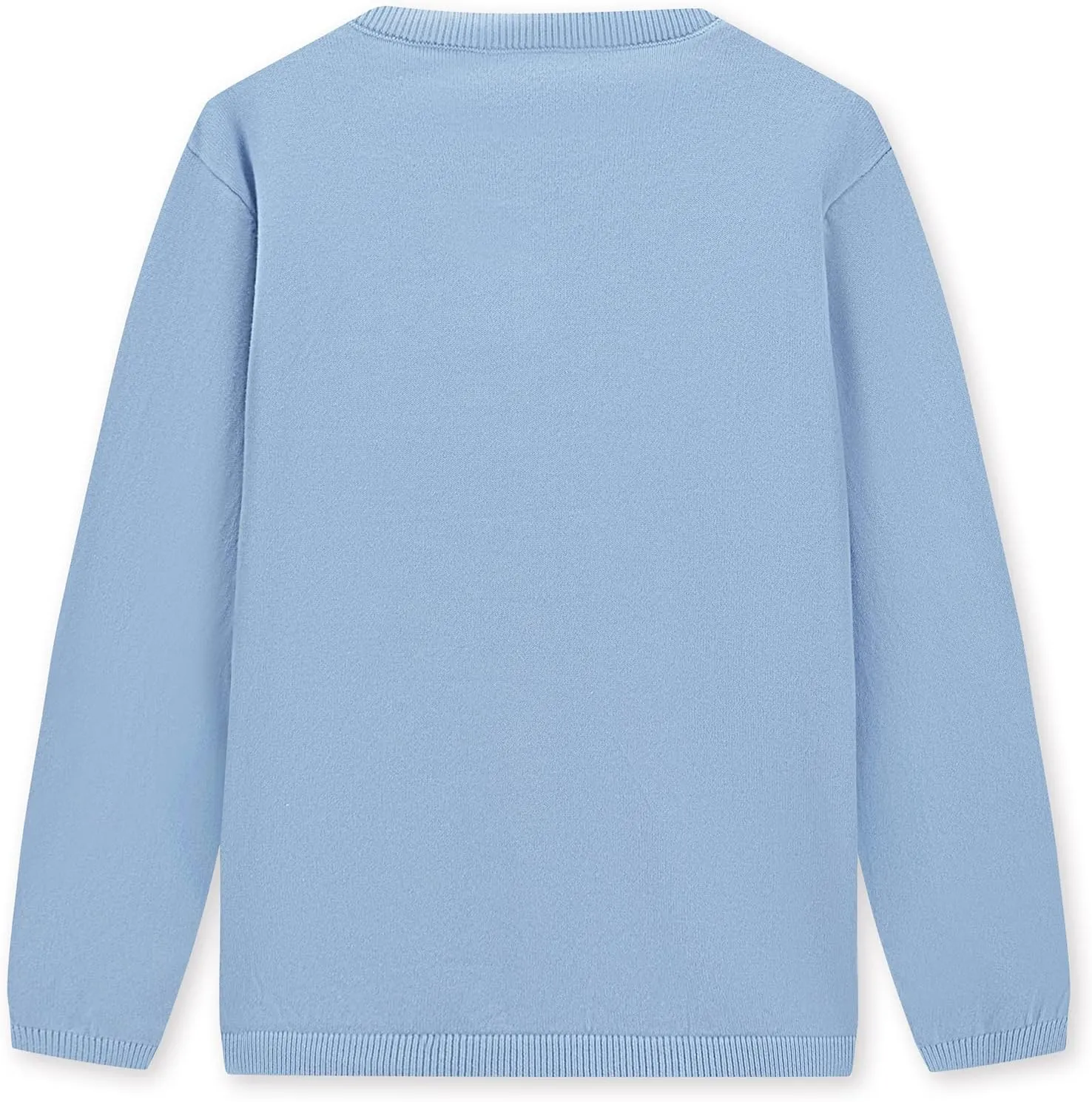 CUNYI Girl's Crewneck Lightweight Button-up Cardigan Cotton Knit Sweater Casual Cute Outerwear