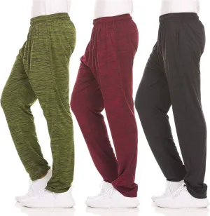 DARESAY Dry-Fit Sweatpants for Men - Track Pants Men - Stretchable Workout Clothes - Comfy and Soft Moisture Wicking (3-Pack)