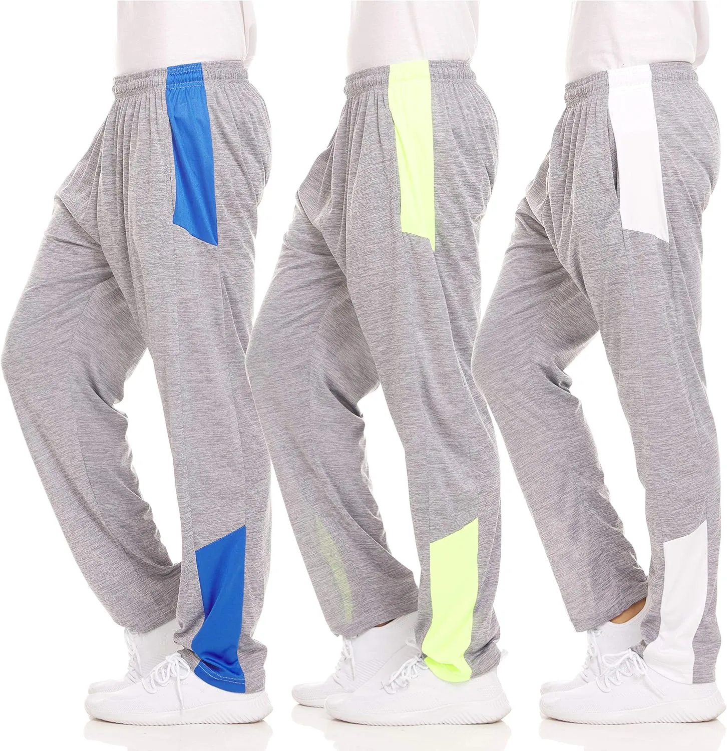DARESAY Dry-Fit Sweatpants for Men - Track Pants Men - Stretchable Workout Clothes - Comfy and Soft Moisture Wicking (3-Pack)