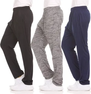 DARESAY Dry-Fit Sweatpants for Men - Track Pants Men - Stretchable Workout Clothes - Comfy and Soft Moisture Wicking (3-Pack)