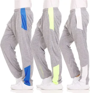 DARESAY Dry-Fit Sweatpants for Men - Track Pants Men - Stretchable Workout Clothes - Comfy and Soft Moisture Wicking (3-Pack)