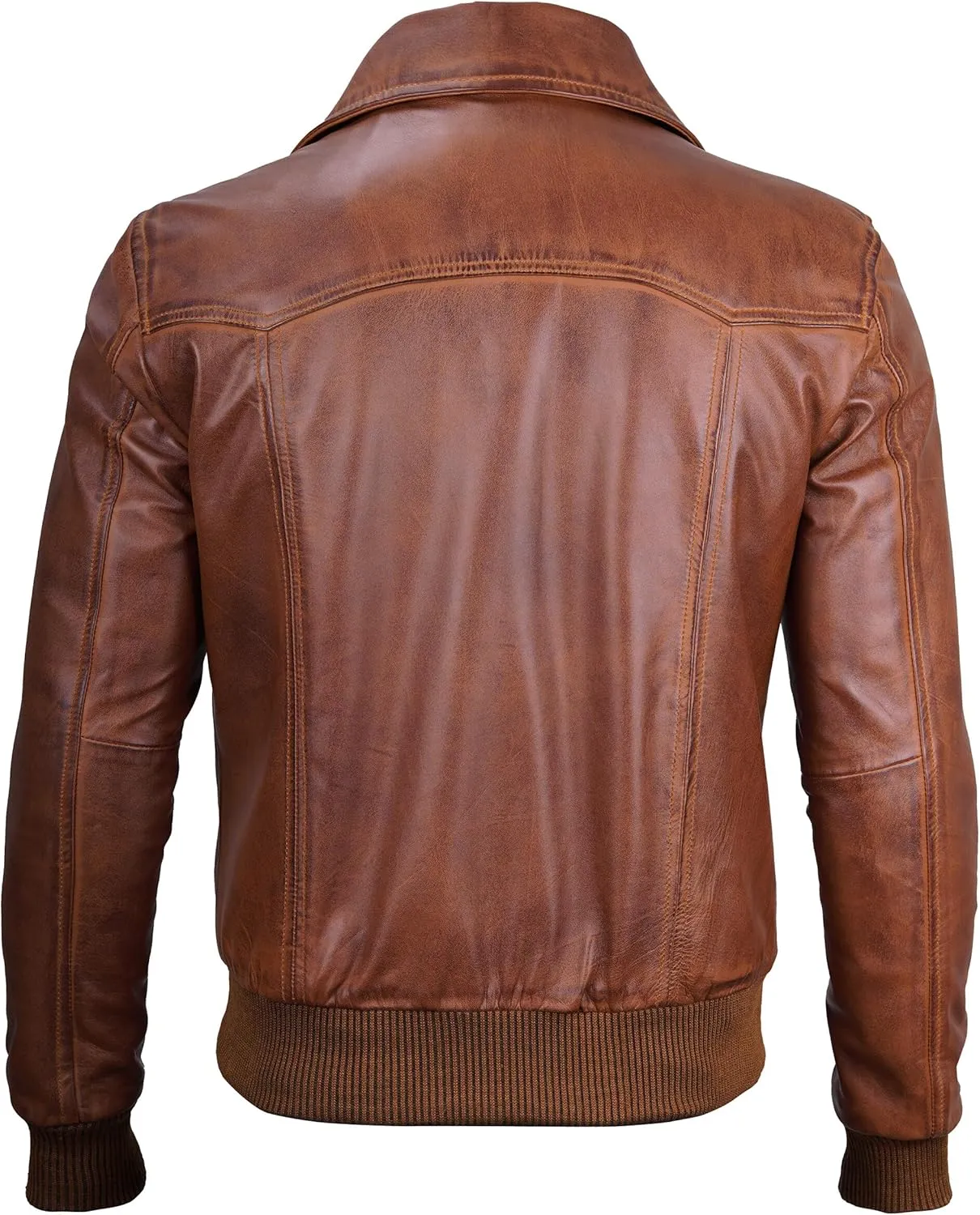 Decrum Leather Jacket Men - Real Lambskin Casual Leather Jackets for Men
