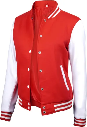 Decrum Varsity Jacket Women - Trendy Womens Letterman Jackets Highschool Baseball Bomber