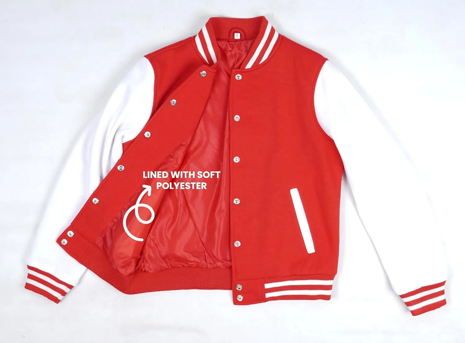 Decrum Varsity Jacket Women - Trendy Womens Letterman Jackets Highschool Baseball Bomber