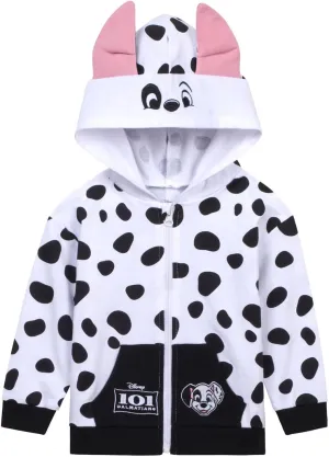 Disney Classics Girls Fleece Zip Up Cosplay Hoodie Toddler to Big Kid Sizes (2T - 14-16)