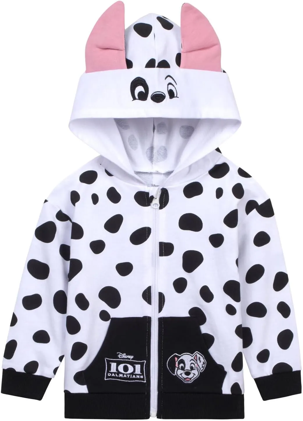Disney Classics Girls Fleece Zip Up Cosplay Hoodie Toddler to Big Kid Sizes (2T - 14-16)