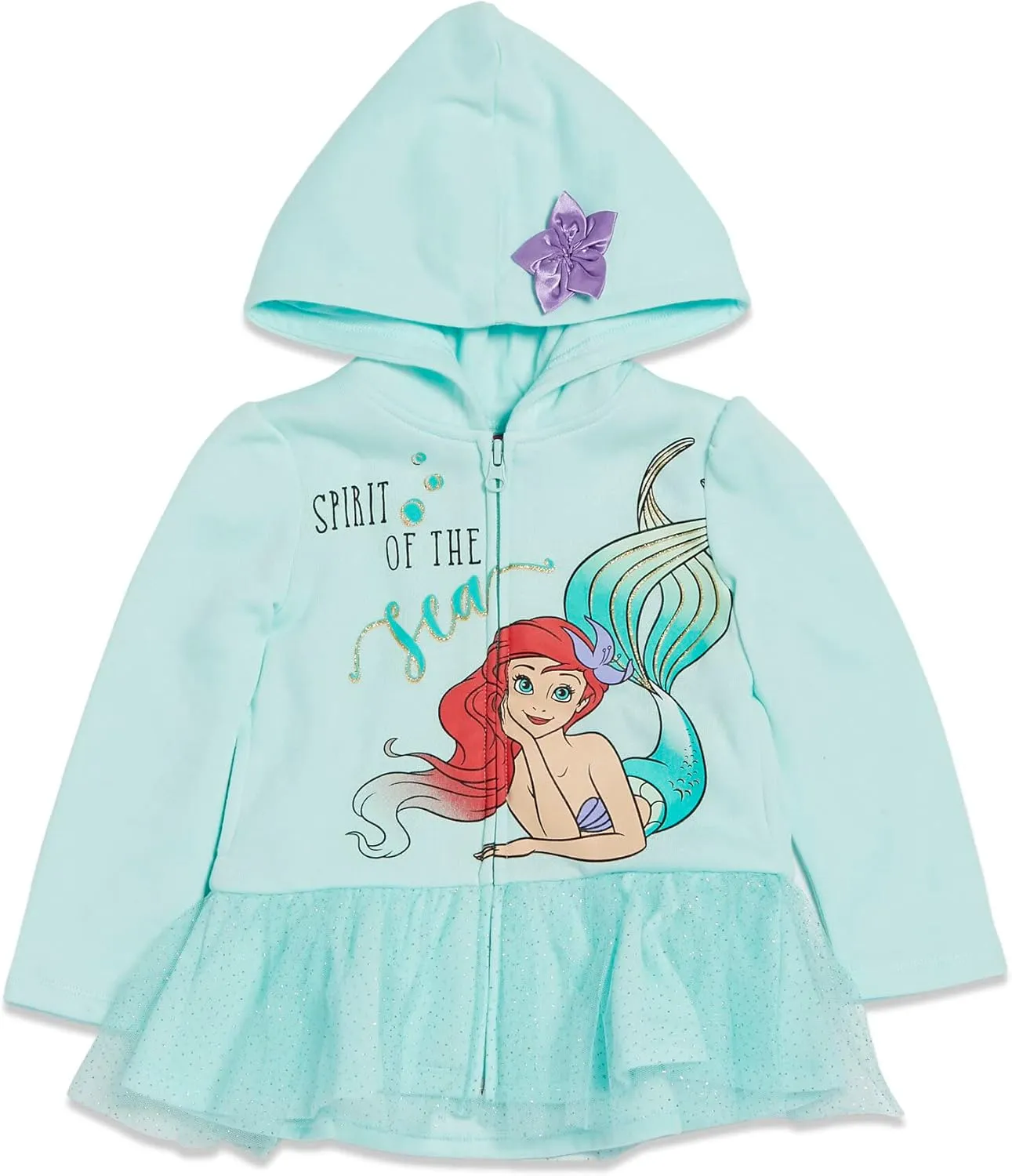 Disney Princess Moana Ariel Cinderella Belle Zip Up Hoodie Infant to Big Kid