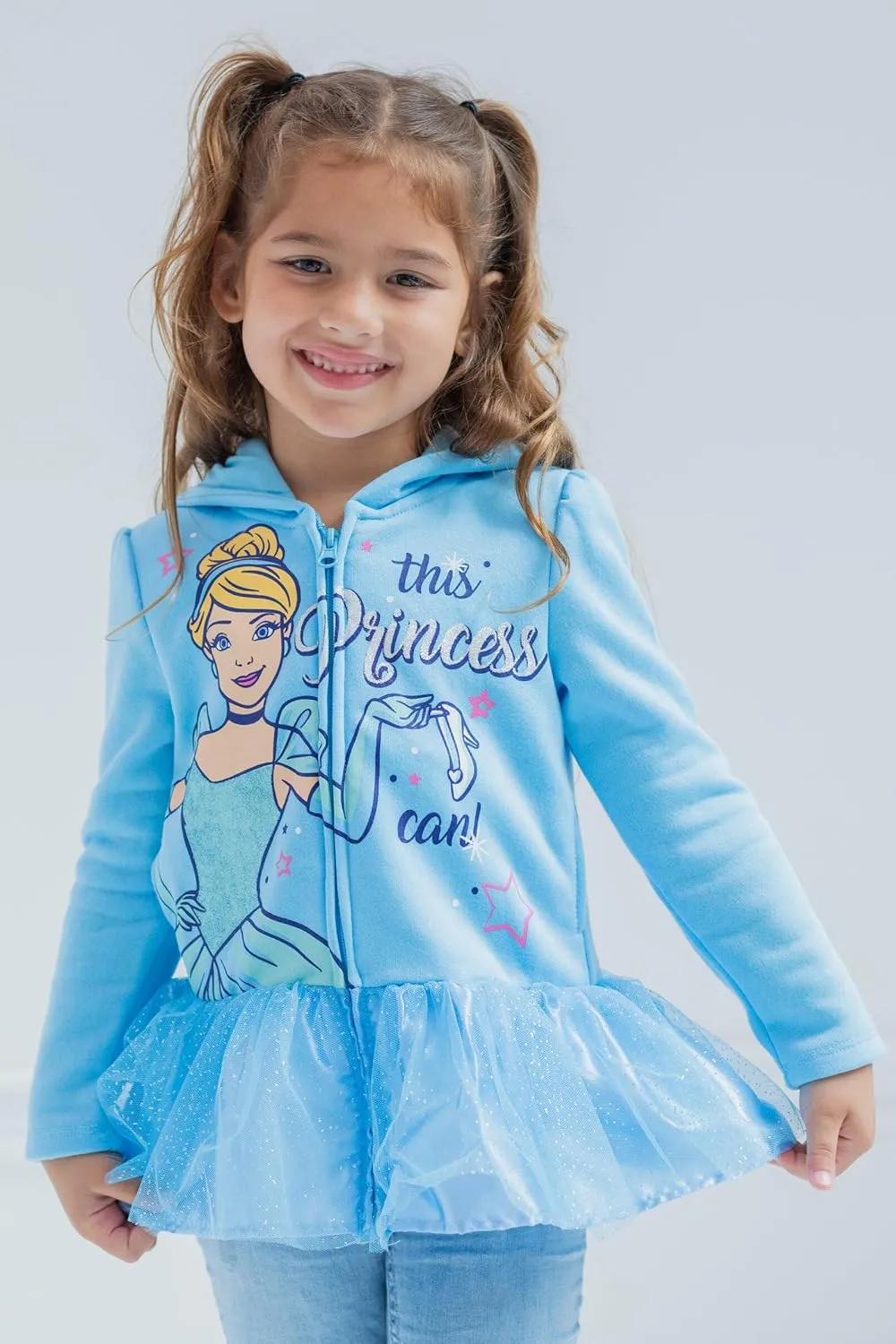 Disney Princess Moana Ariel Cinderella Belle Zip Up Hoodie Infant to Big Kid