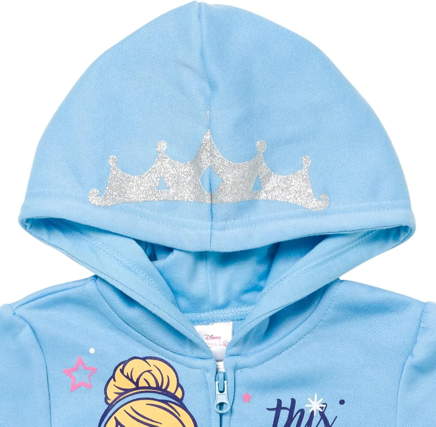 Disney Princess Moana Ariel Cinderella Belle Zip Up Hoodie Infant to Big Kid
