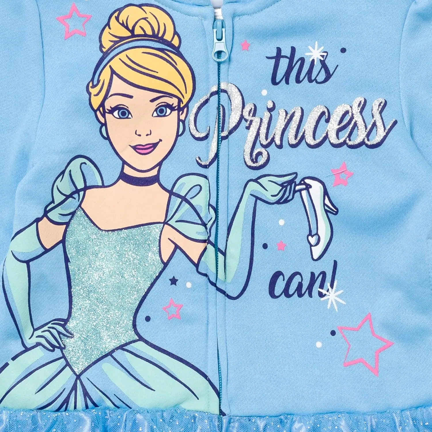 Disney Princess Moana Ariel Cinderella Belle Zip Up Hoodie Infant to Big Kid