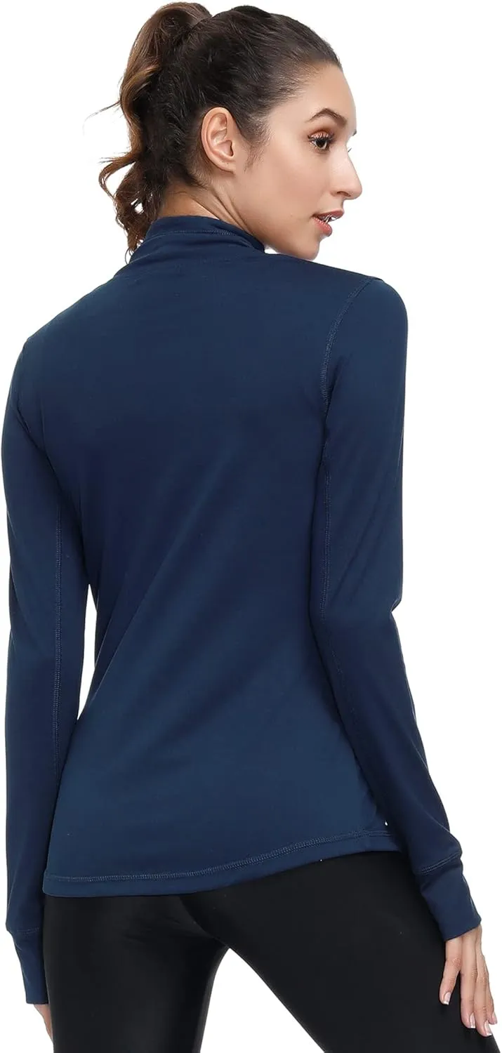Dolcevida Womens Sports Jackets Zip Up Workout Yoga Jacket with Pockets