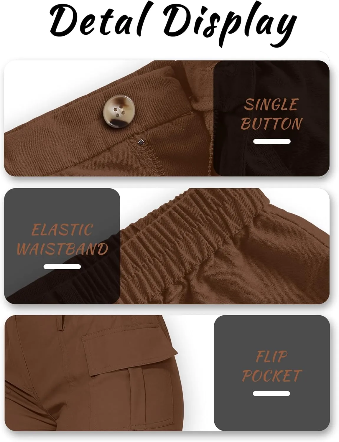 ELLEVEN Women's Y2K High-Waisted Cargo Shorts  Stylish, Slim Fit with Pockets