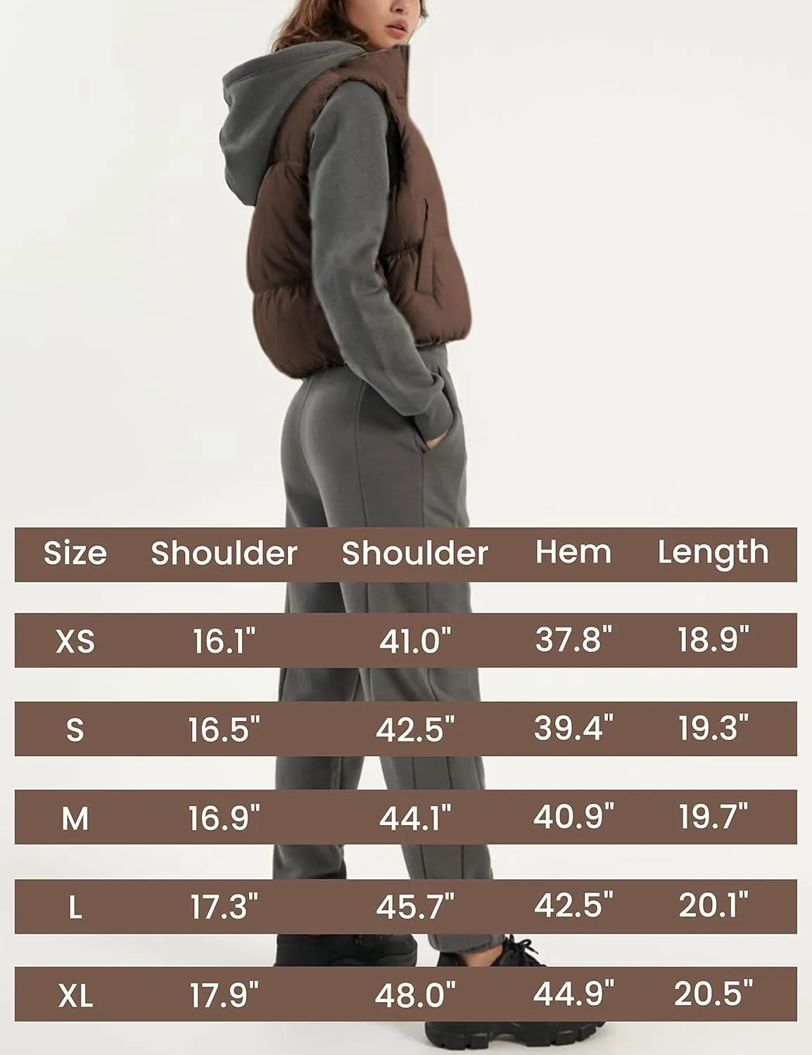 EsheSy Women's Cropped Puffer Vest Stand Collar Full Zip Sleeveless Warm Padded Jacket