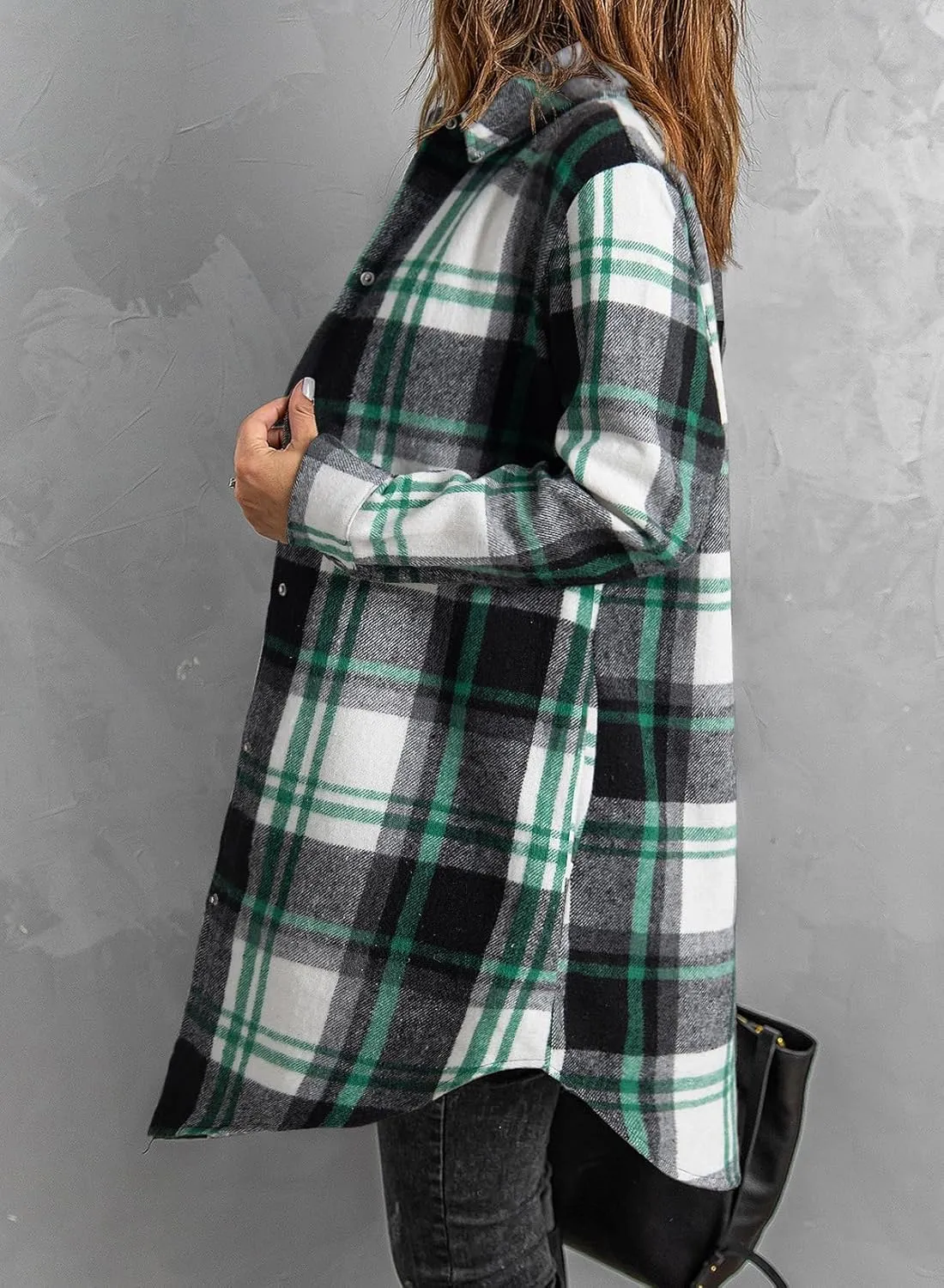 EVALESS Color Block Plaid Shacket Jacket Womens Fall Clothes Fashion Outfits