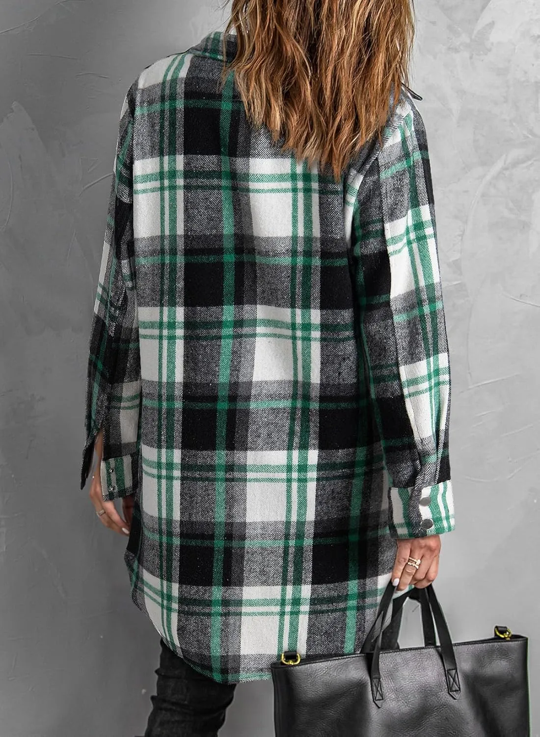 EVALESS Color Block Plaid Shacket Jacket Womens Fall Clothes Fashion Outfits