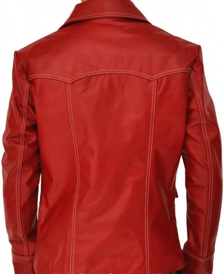 FC Tyler Club Red Faux Leather Jacket
