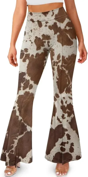 Flared Yoga Pants for Women Bell Bottom Leggings Plus Size Soft High Waisted Tummy Control Butt Liftin
