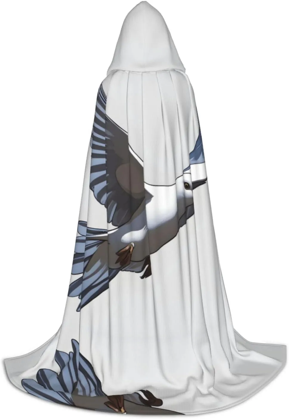 Flying Dove Hood Cloak,Hooded Cape Cloak,Halloween Witch Wizard Raven Vampire Cosplay